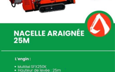 Zoom sur un engin de notre parc : la nacelle araignée 25 m